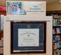 a frame containing a diploma